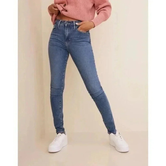 Levi's 721 High Rise Medium Blue Wash Skinny Jeans 27 - Picture 1 of 4